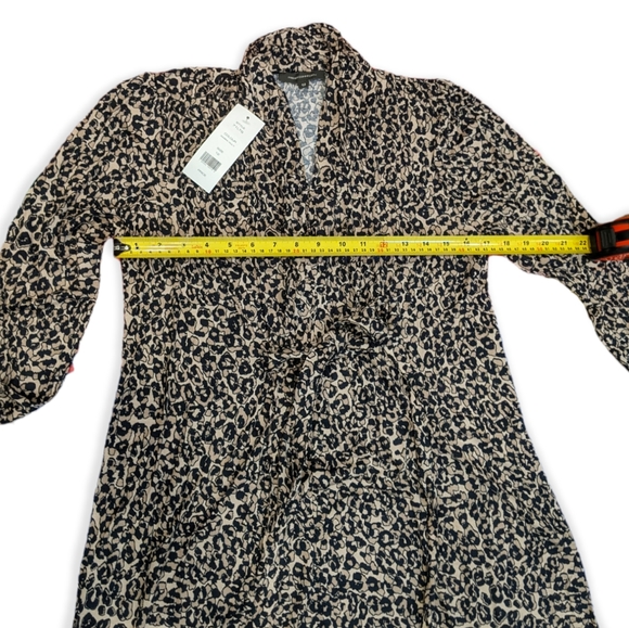 Brand New French Connection UK Sabbia Leopard Print Midi Wrap Dress - Picture 4 of 9